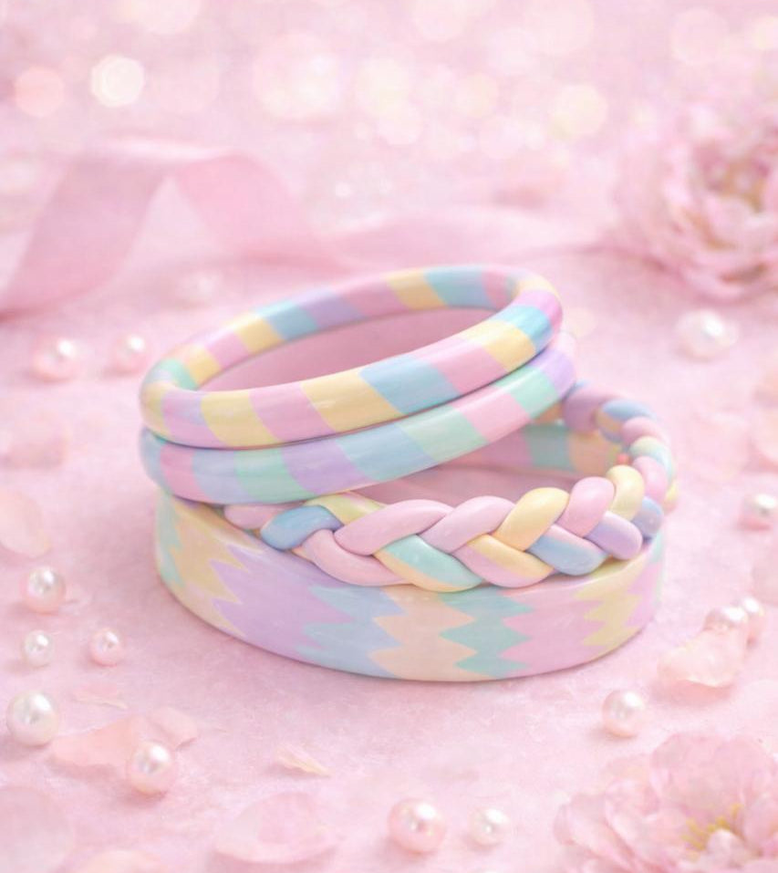 Lac Bangles-Pastel Stack