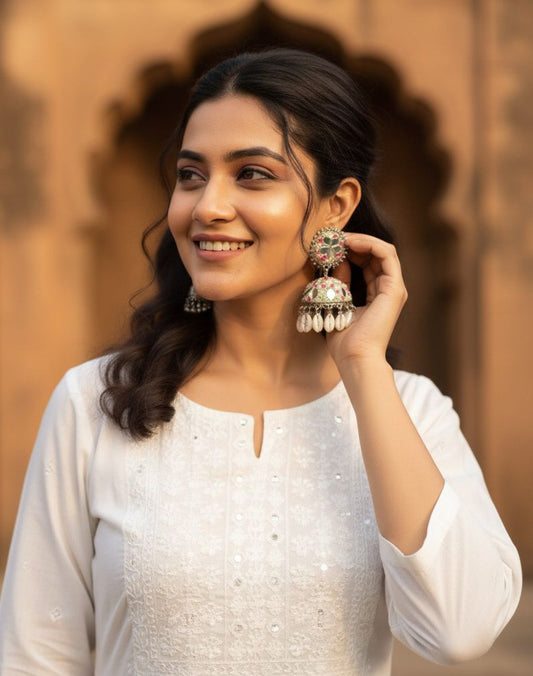 Sea Shisha Drop Jhumkas