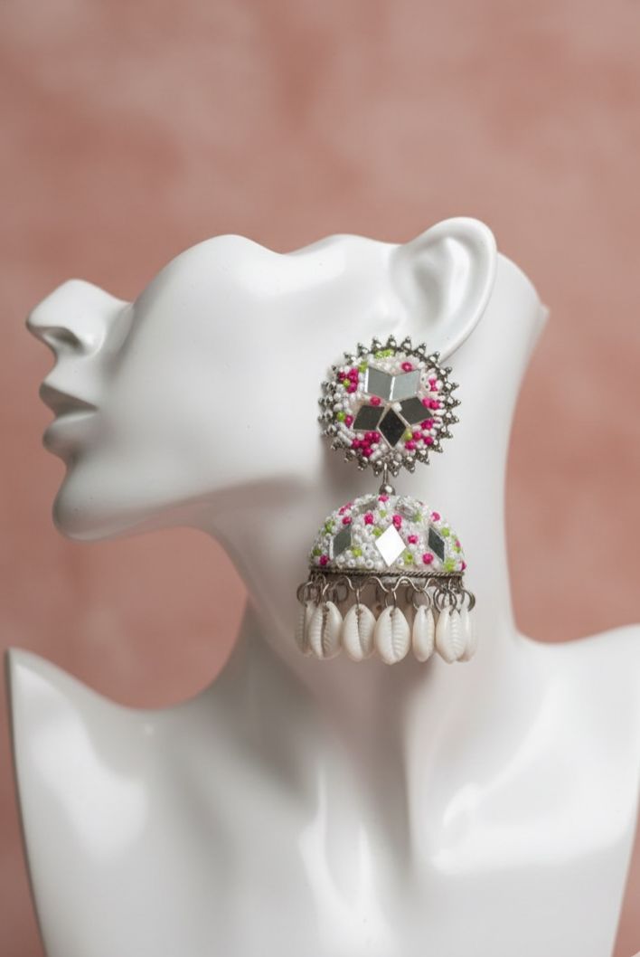 Sea Shisha Drop Jhumkas