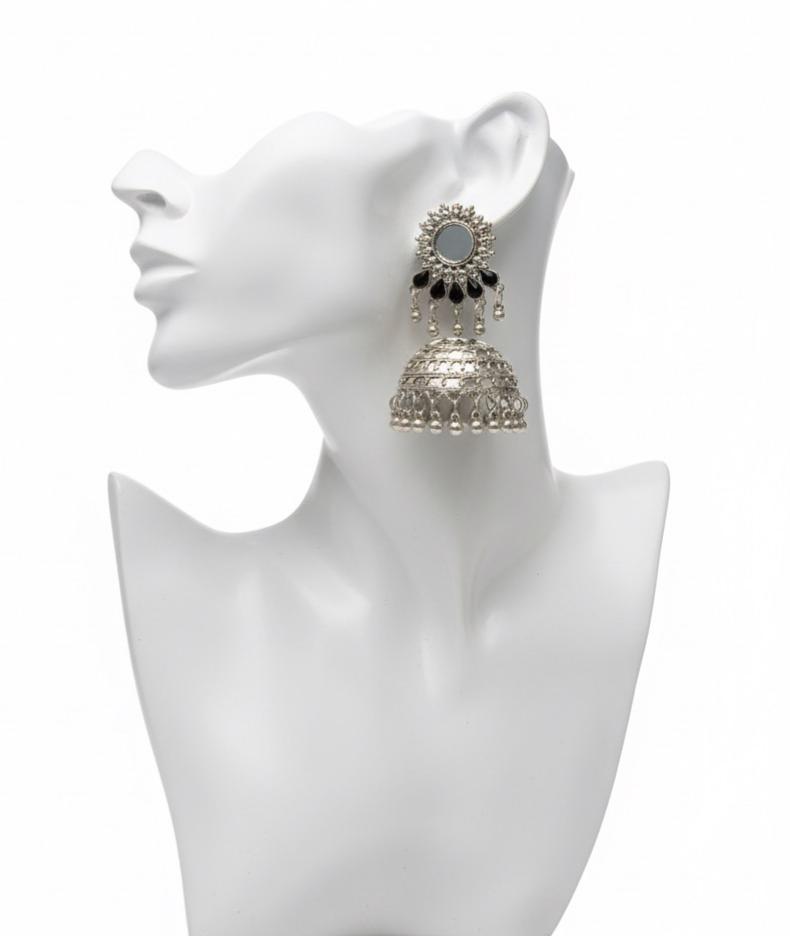 The Black Tassel Bell Earrings