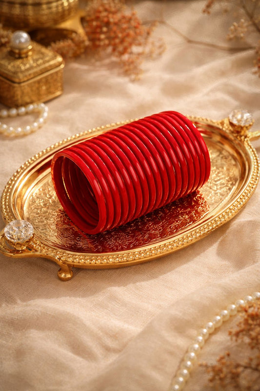 Chatpati Laal Lac Bangle Stack