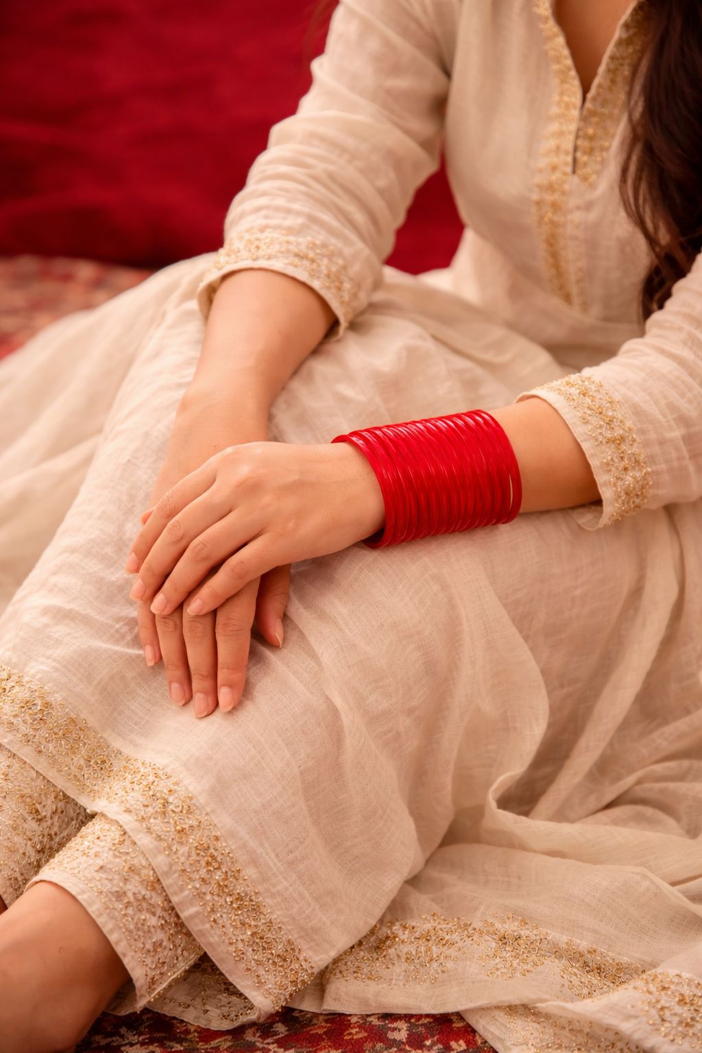 Chatpati Laal Lac Bangle Stack