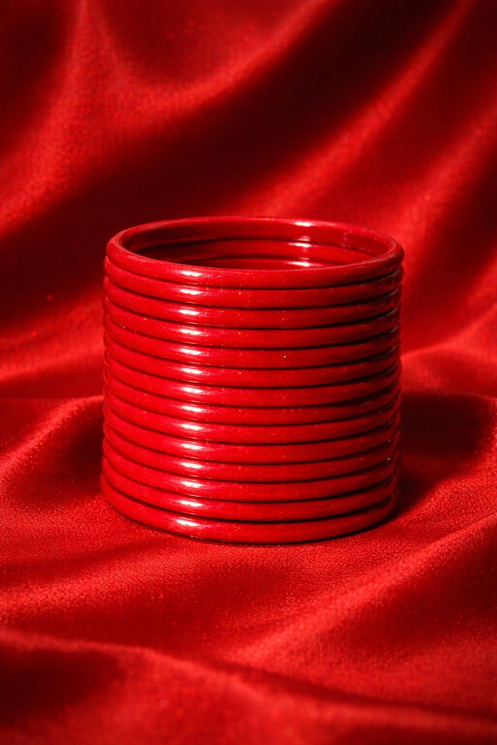 Chatpati Laal Lac Bangle Stack