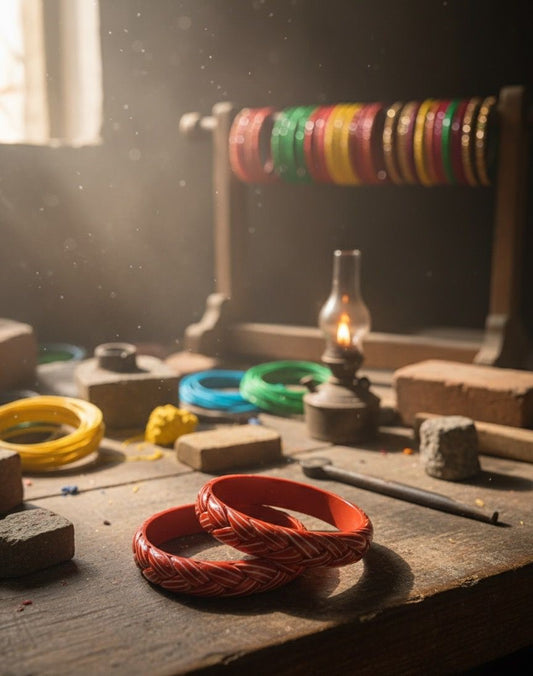 Lac Bangle- Autumn Orange