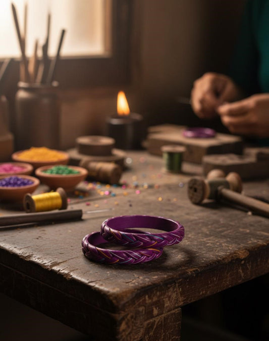 Lac Bangles- Orchid Purple