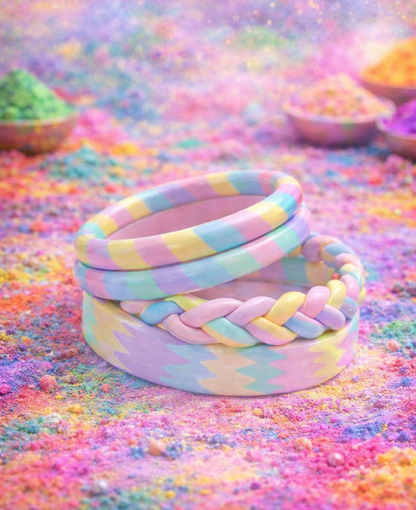 Lac Bangles-Pastel Stack