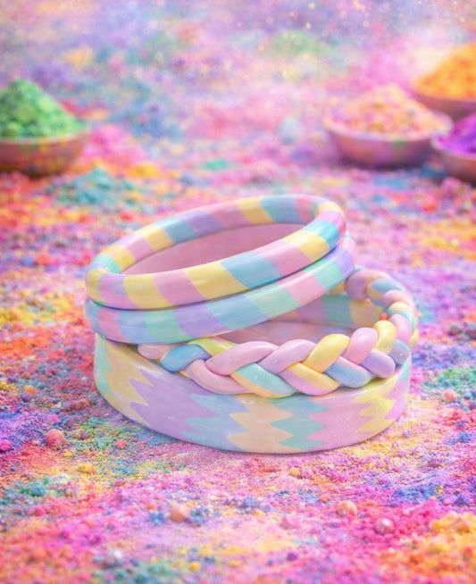 Lac Bangles-Pastel Stack